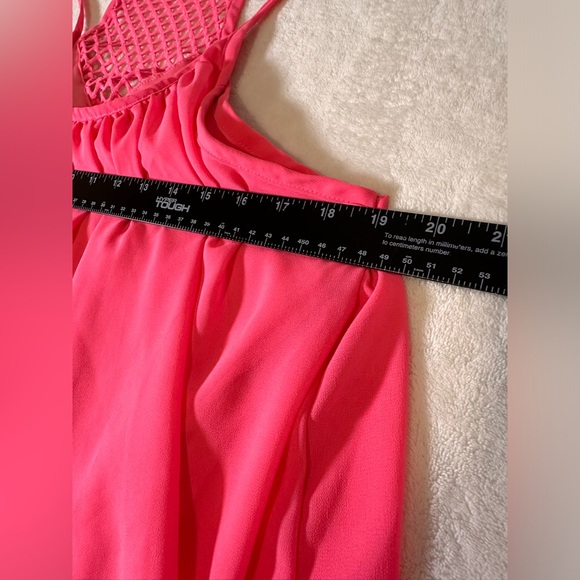 Sundress Over Bathing Suit Coverup Neon Pink Large - Picture 5 of 8